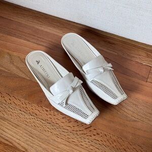 AIMEINI Women's‎ White Mules Size 36